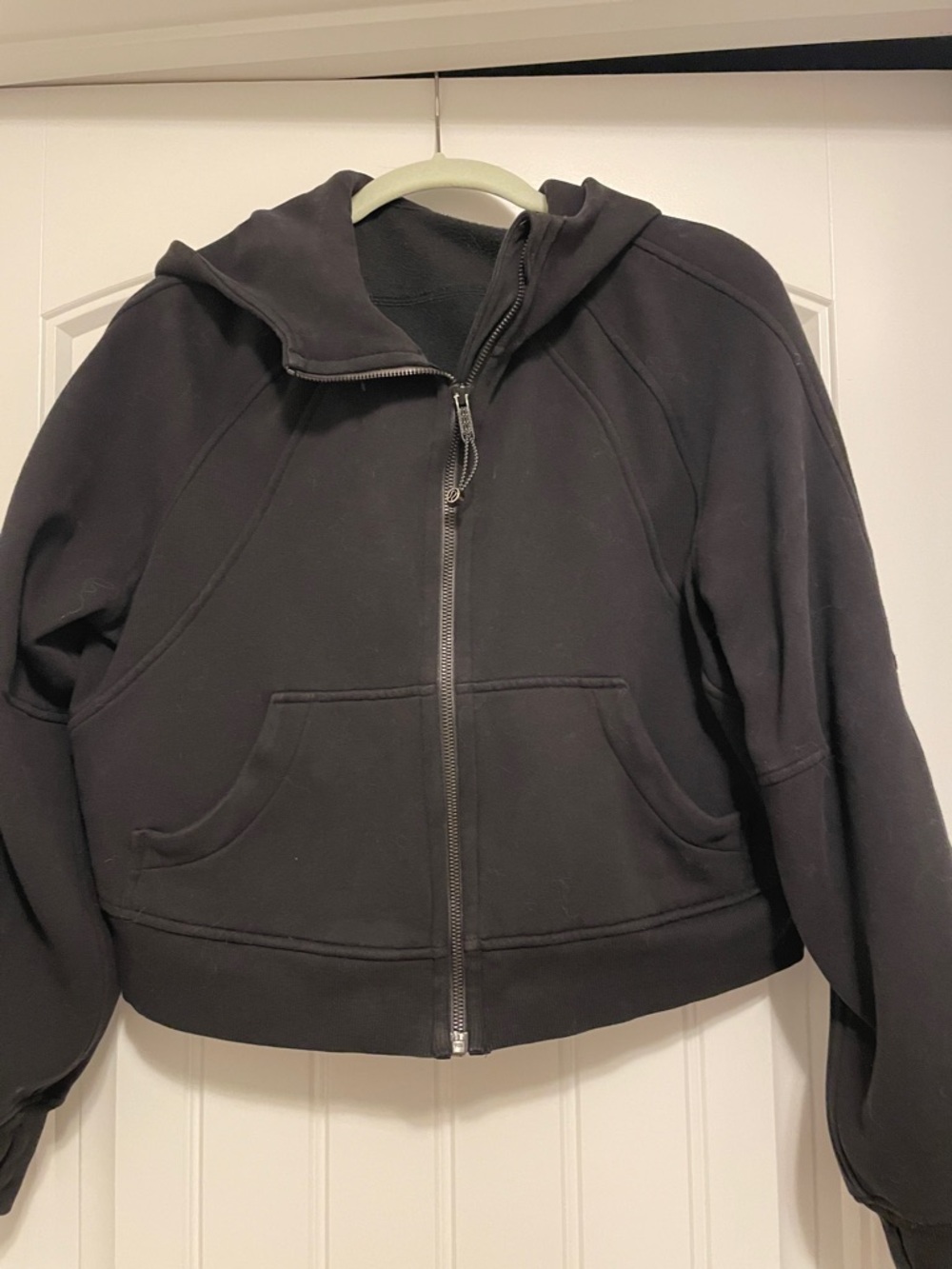 Lululemon Black Oversized Half-Zip Hoodie Crop